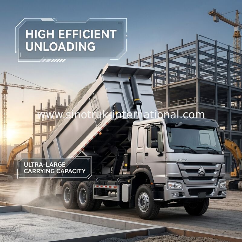 टिपर ट्रक SINOTRUK HOWO 400HP 12 पहियों LHD 40Tons 30CBM ZZ3317V3567B1
