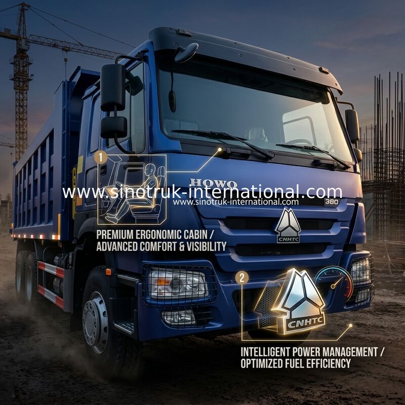 8X4 ब्लू टिपर डंप ट्रक 380hp 12 पहिया सफेद H77L ZZ3317V3567B1 यू प्रकार