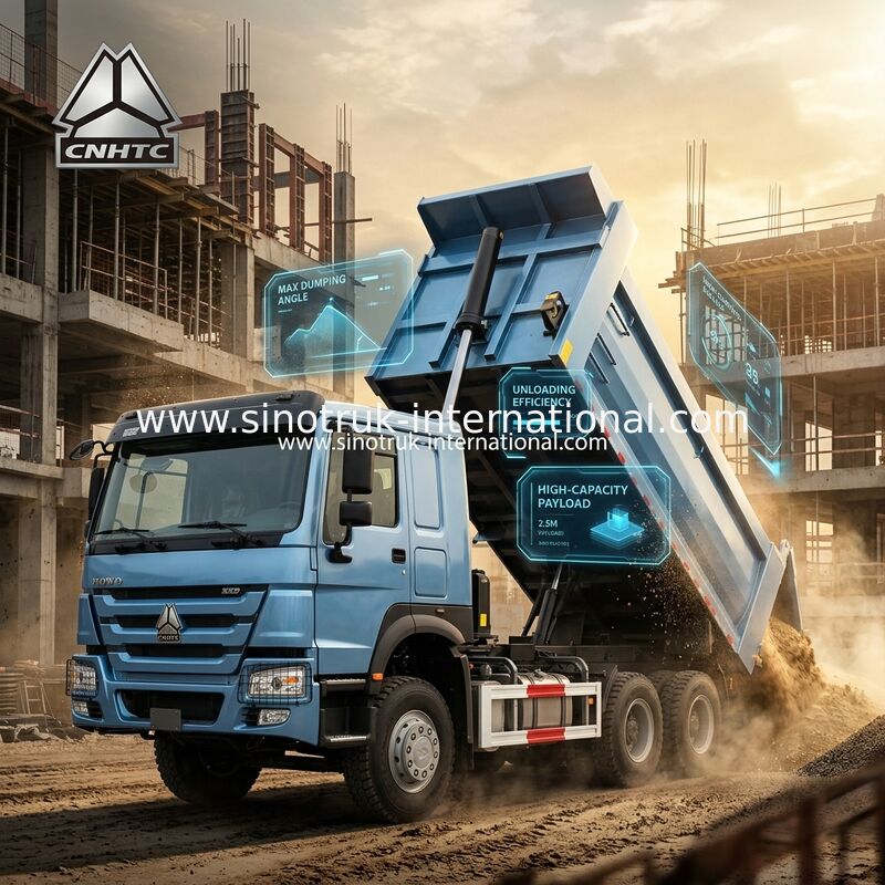 नीला यू-ट्रॉफ़ डम्पर (20CBM, 6×4, 380HP): त्वरित सामग्री निर्वहन के लिए उत्कृष्ट लाभ