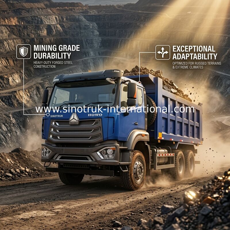 टिपर ट्रक SINOTRUK HOHAN 371HP 10 पहिया LHD 40 टन 20-30CBM ZZ3317N356JB1