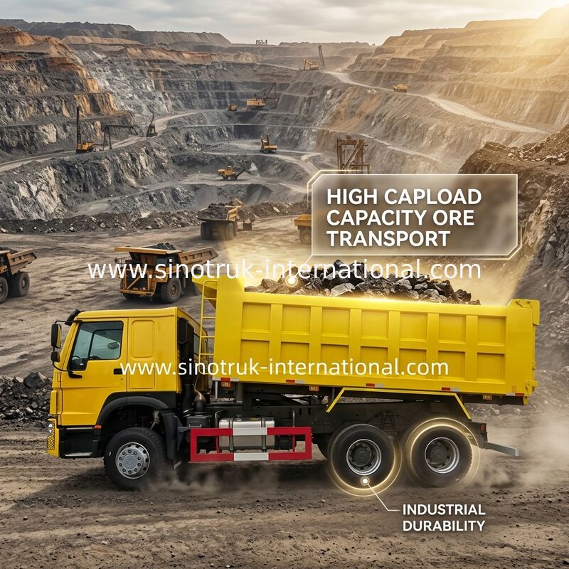 SINOTRUK HOWO टिपर डंप ट्रक LHD 6×4 400HP 20CBM