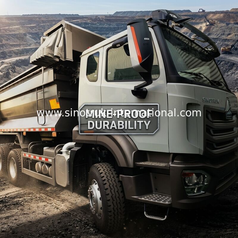 SINOTRUK HOWO LHD 6×4 10 पहियों वाला 40 टन खनन के लिए यू प्रकार का डंप ट्रक