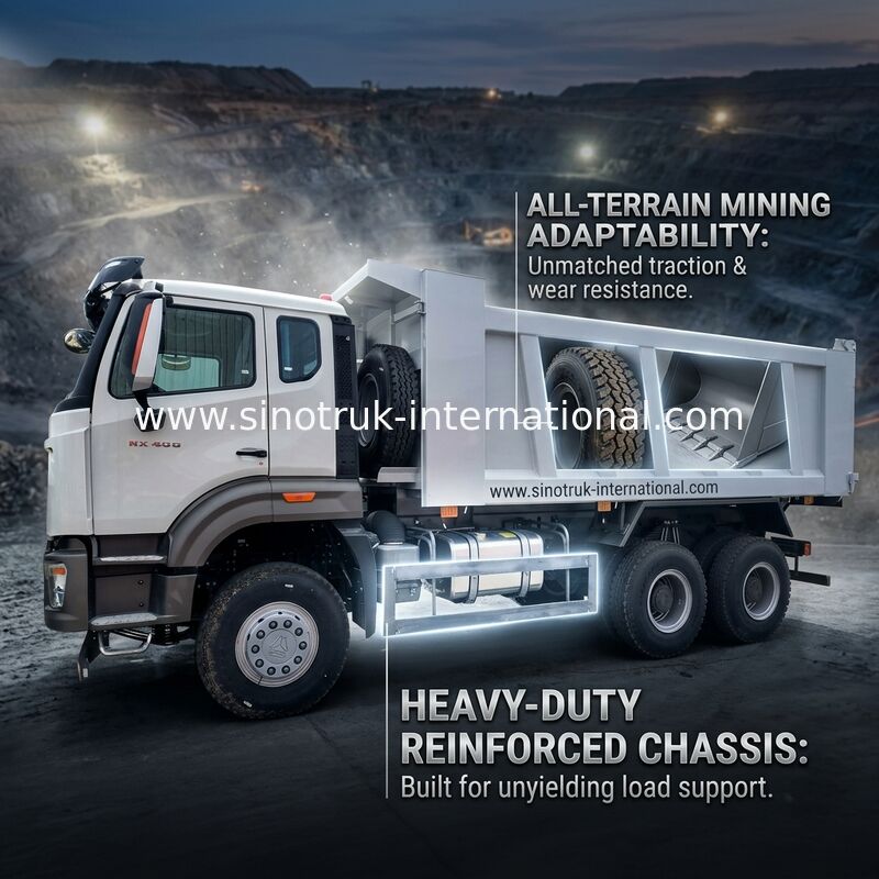Sinotruk Howo टिपर डंप ट्रक न्यू NX 10 व्हील्स 400Hp 6 × 4 माइनिंग