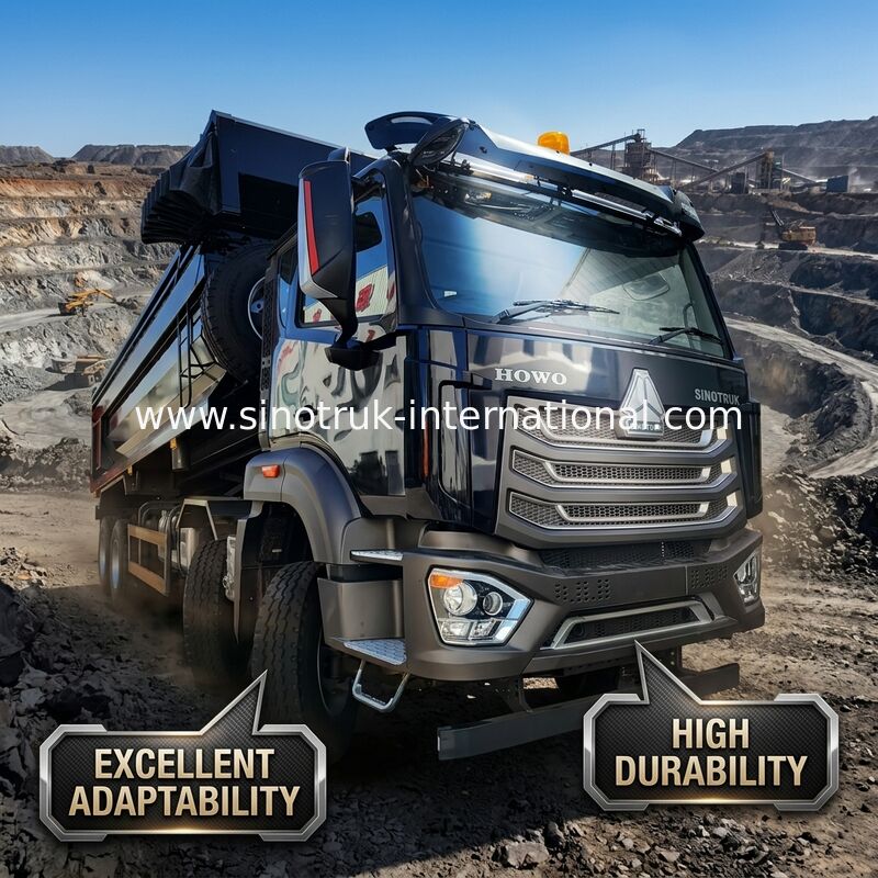 LHD 8×4 10पहिया HOWO टिपर डंप ट्रक हाई हॉर्सपावर 371HP