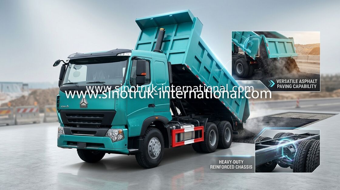 266HP से 420HP टिपर डंप ट्रक SINOTRUK HOWO A7 विश्वसनीय प्रदर्शन