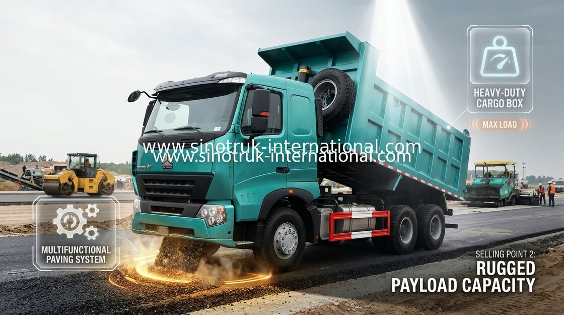 SINOTRUK HOWO A7 कंस्ट्रक्शन टिपर डंप ट्रक 6 X 4 290HP इन ब्लू कलर