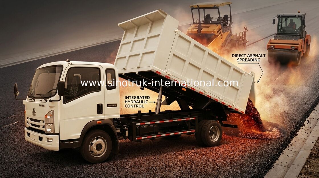 खनन उपयोग के लिए 4×2 Rhd 8 टन डम्पर टिपर ट्रक 116hp