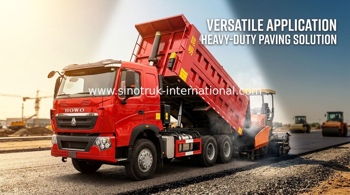 SINOTRUK HOWO T7H Dump Truck German Man Engine 12 Wheels 360HP LHD For Mining Area