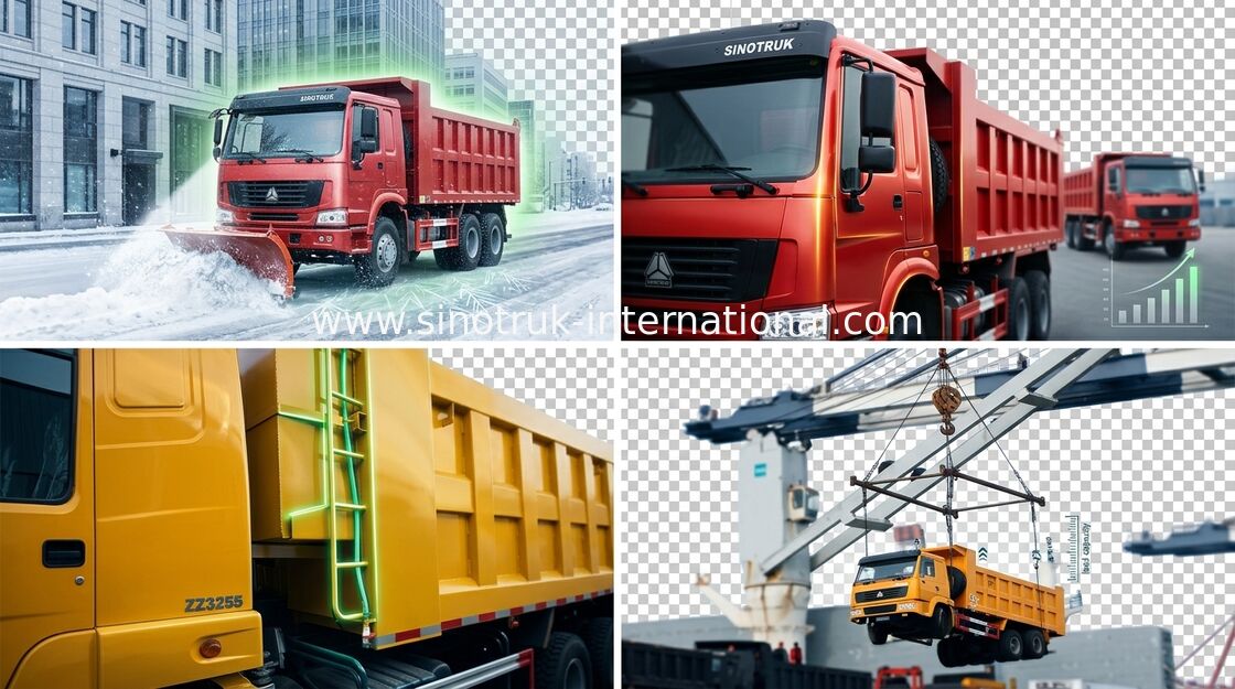 टिपर डंप ट्रक SINOTRUK HOWO 6X4 एलएचडी 371 एचपी 25-40 टन 10-25 सीबीएम ZZ3257N3847A