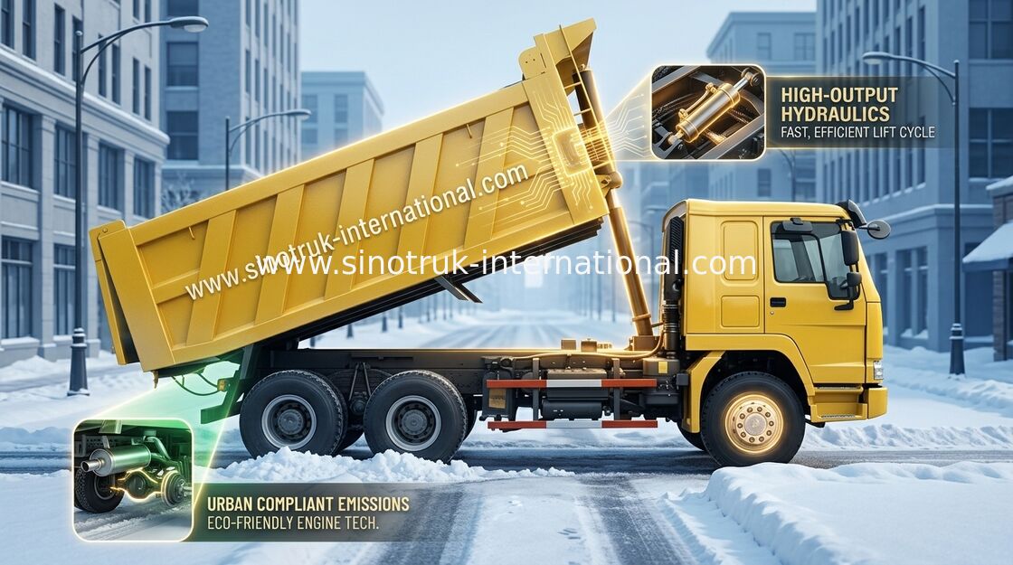 टिपर डंप ट्रक SINOTRUK HOWO 6X4 एलएचडी 371 एचपी 25tons 10-25CBM ZZ3257N3847A