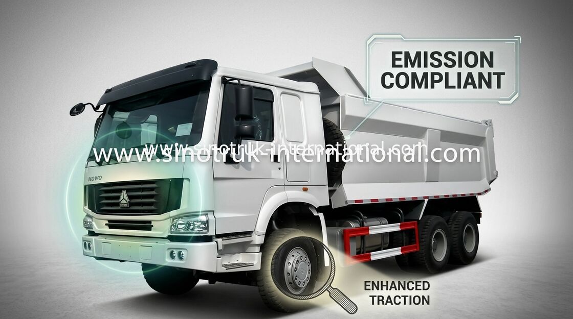 टिपर डंप ट्रक SINOTRUK HOWO 10 पहियों 10-25cubic मीटर लोड 25-40 टन माल