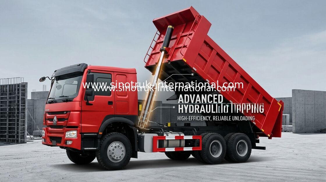 टिपर डंप ट्रक SINOTRUK HOWO लोड 25-40 टन 371 एचपी 6X4 10 पहियों 10-25 सीबीएम