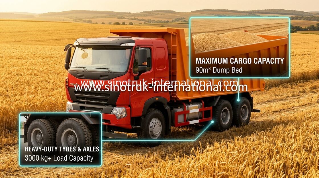 खनन उद्योग के लिए टिपर डंप ट्रक SINOTRUK HOWO A7 336 एचपी ZZ3257N3847N1