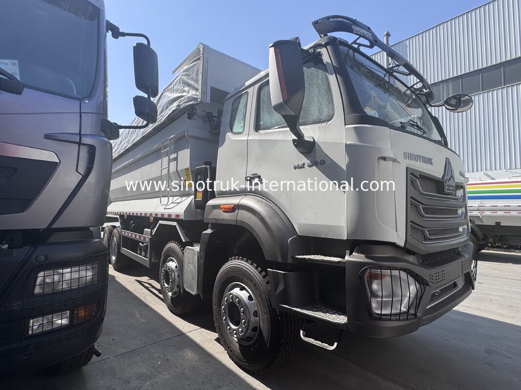 SINOTRUK HOWO NX कैब टिपर डंप ट्रक 380HP 6X4 एक टारपॉइल के साथ एक चेतावनी प्रकाश