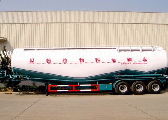 Carbon steel Semi Trailer Powder Material Tank Truck , 50 - 60 CBM trailer