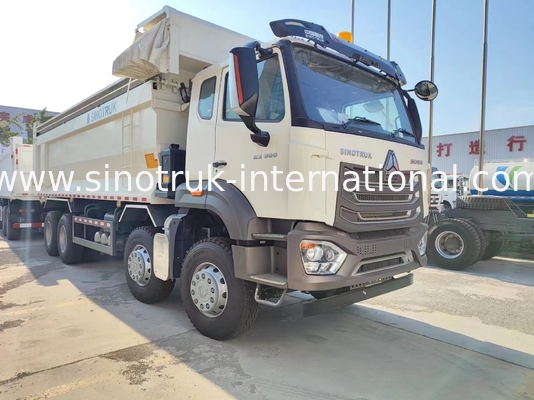 ZZ3317V386JB1R उच्च अश्वशक्ति कम ईंधन की खपत 380HP सफेद यू-प्रकार HOWO टिपर ट्रक