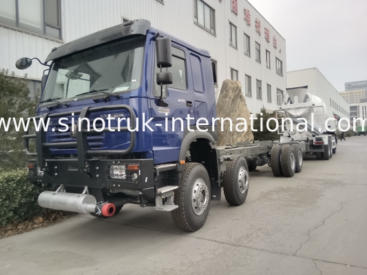 SINOTRUK HOWO तेल टैंक ट्रक चेसिस 400HP 8X4 LHD 50 टन 40CBM