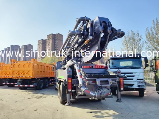 उच्च वृद्धि महारत HOWO 380HP स्मार्ट पंप ट्रक 52m बूम 6x4 अतुलनीय ऊर्ध्वाधर डालने के लिए कर्षण