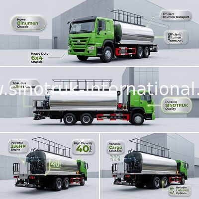 राइट हैंड ड्राइव HOWO 7 बिटुमेन ट्रक 6X4 336HP 10CBM