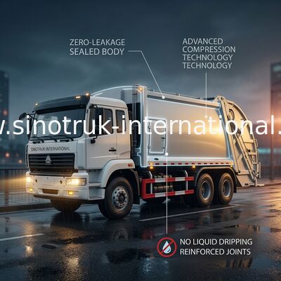 Carriage Removable Garbage Collection Truck SINOTRUK Golden Prince 20-25CBM 6X4