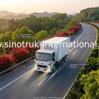 SINOTRUK HOWO 10 टन रेफ्रिजेरेटेड ट्रक 160HP RHD