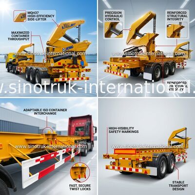 Tri-Axle Side Lifter Container Side Loader Trailer For 20 Ft 40ft Container