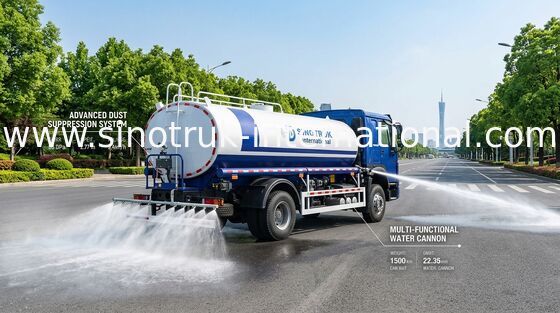SINOTRUK HOWO टिकाऊ जल परिवहन के लिए पानी टैंक ट्रक 4x2 आरएचडी 300एचपी 10CBM