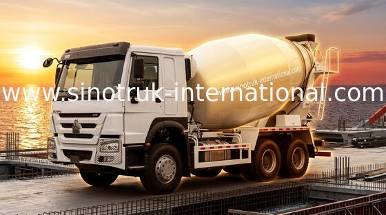 SINOTRUK HOWO LHD 6×4 10 पहिया कंक्रीट मिक्सर ट्रक उच्च हॉर्सपावर 400HP