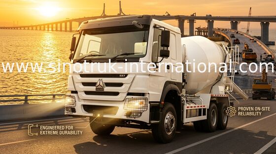 उच्च अश्वशक्ति 400HP HOWO मिक्सर ट्रक 6-12CBM LHD 6×4 10 पहिया