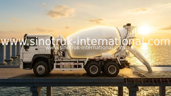SINOTRUK HOWO 6×4 10 पहिया कंक्रीट मिक्सर ट्रक 400 एचपी उच्च दक्षता एलएचडी
