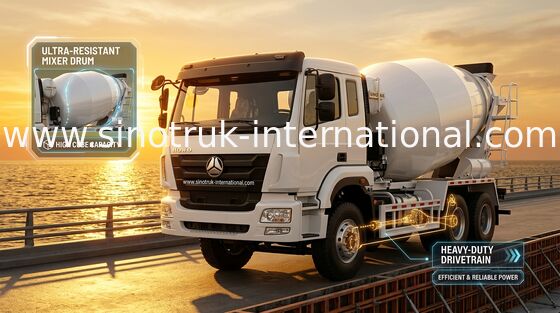 SINOTRUK होहैन कंक्रीट मिक्सर पम्प ट्रक यूरो 2 290 एचपी 6X4 ZZ5255 जीजेबीएम 3846 बी 1