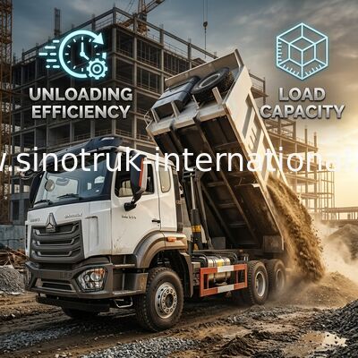 HOWO NX 371HP 6*4 20m³ सेंटर-लिफ्ट डंप ट्रक उच्च-शक्ति प्रदर्शन कुशल मिड-लिफ्ट कार्गो बॉडी के साथ