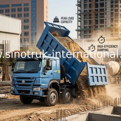 टिपर ट्रक SINOTRUK HOWO 380HP 12 पहिया LHD 31 टन 20-30CBM ZZ3317N3567B1R