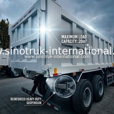 SINOTRUK HOWO 400HP टिमपर डंप ट्रक निर्माण के लिए A7 सैन्य बंपर चेतावनी प्रकाश