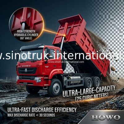 SINOTRUK HOHAN न्यू होवो 6X4 आरएचडी 10 व्हील के साथ टारपौलीन प्रबलित हार्ड रियर डोर कुशल परिवहन