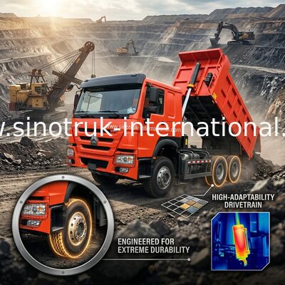 सिनोट्रुक होवो टिपर डंप ट्रक वीचाई 380एचपी 10 पहिया 6 × 4 Lhd 20CBM