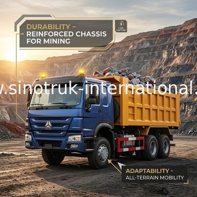 SINOTRUK HOWO टिपर डंप ट्रक LHD 6×4 400HP