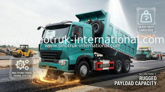 SINOTRUK HOWO A7 कंस्ट्रक्शन टिपर डंप ट्रक 6 X 4 290HP इन ब्लू कलर