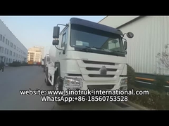 सिनोट्रुक होवो कंक्रीट मिक्सर ट्रक 380HP 6-10CBM 6 X 4 यूरो 2 मिक्सिंग प्लांट आरएचडी