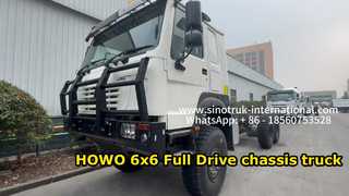 SINOTRUK HOWO 6x6 फुल ड्राइव कार्गो ट्रक चेसिस शक्तिशाली और कुशल