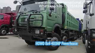 भारी शुल्क परियोजनाओं के लिए सिनोट्रक HOWO 8x4 400HP ट्रक