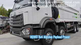 HOWO 8X4 380HP NX टिपर डंप ट्रक RHD