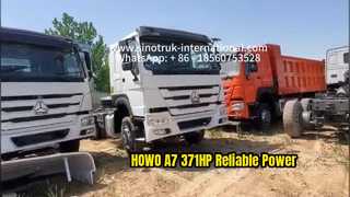 प्रयुक्त HOWO A7 6x4 ट्रैक्टर ट्रक समीक्षा 371HP हैवी ड्यूटी पावर