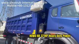 HOWO NX 380HP डंप ट्रक हैवी ड्यूटी प्रदर्शन