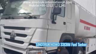 SINOTRUK HOWO 33CBM तेल टैंकर ट्रक हेवी ड्यूटी प्रदर्शन