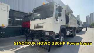 SINOTRUK HOWO 380HP टिपर ट्रक हेवी ड्यूटी प्रदर्शन